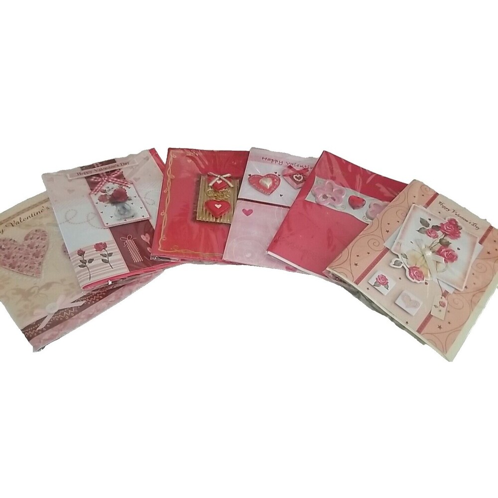Valentine's Card Set - 6 High-Quality Cards